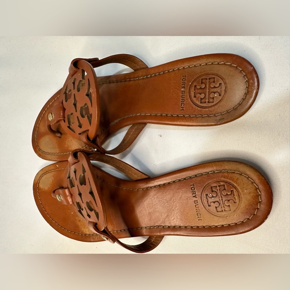 Tory Burch Miller Women’s  Cognac/Brown Sandals| Size 9 1/2 - Picture 7 of 10